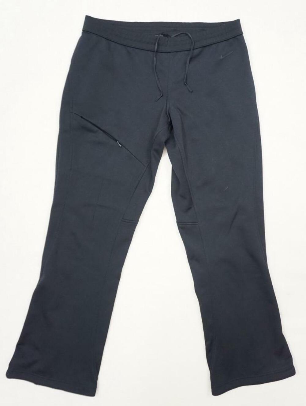 NIKE THERMA FIT WOMEN L(12-14) USED/SMELL BLACK FLEECE LINED TRACK PANTS/JOGGERS